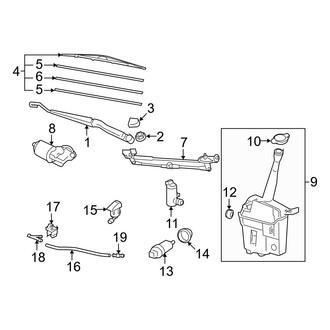 Toyota OE - Windshield - Wiper & Washer Components