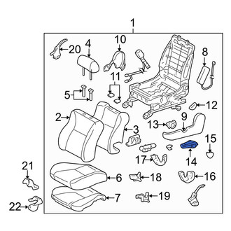 Toyota OE - Front Left Seat Height Adjuster Handle