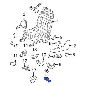 Toyota OE - Front Right Outer Seat Track Cover
