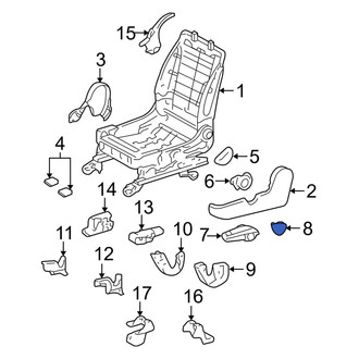 Toyota OE - Left Seat Height Adjuster Handle Cover