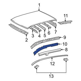 Toyota OE - Left Roof Side Rail Reinforcement