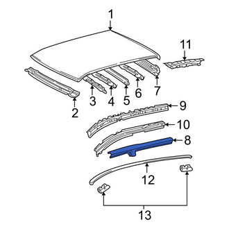 Toyota OE - Right Outer Roof Side Rail