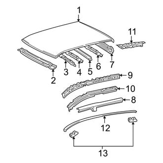 Toyota OE - Roof - Exterior Trim (W/O Sunroof)