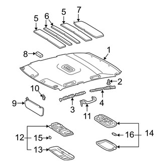 Toyota OE - Roof - Interior Trim (W/O Sunroof)