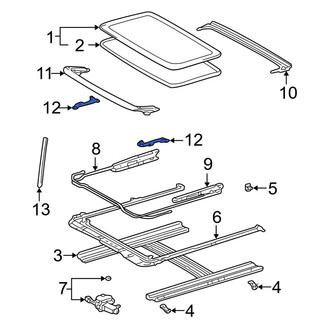 Toyota OE - Right Sunroof Guide Jaw