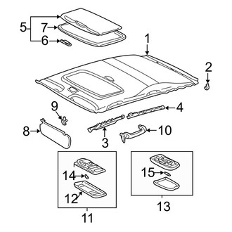 Toyota OE - Roof - Interior Trim (With Sunroof)