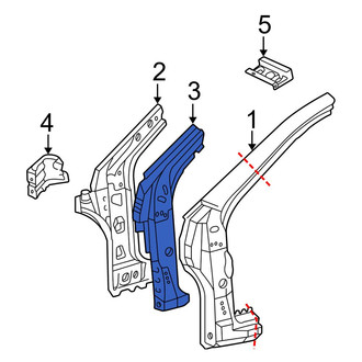 Toyota OE - Left Lower Body A-Pillar Reinforcement