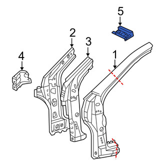 Toyota OE - Left Upper Body A-Pillar Reinforcement
