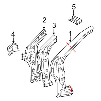 Toyota OE - Pillars, Rocker & Floor - Hinge Pillar