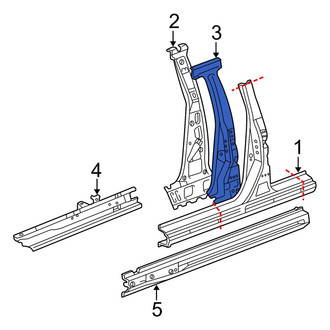 Toyota OE - Left Body B-Pillar Reinforcement