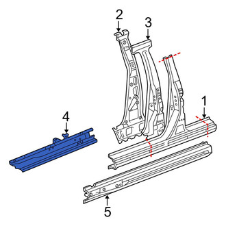 Toyota OE - Left Inner Rocker Panel