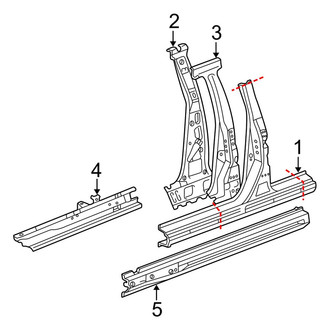 Toyota OE - Pillars, Rocker & Floor - Center Pillar & Rocker