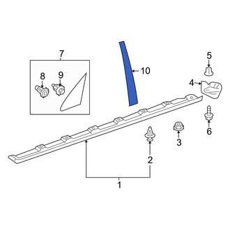 Toyota OE - Left Body B-Pillar Molding