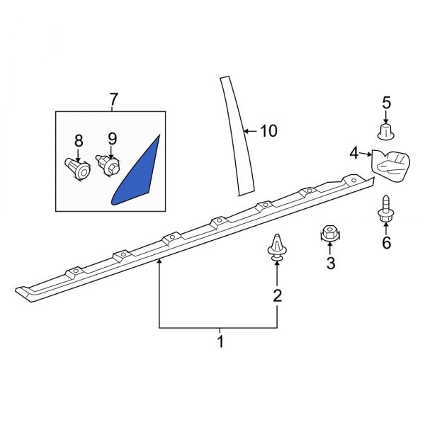 Body A-Pillar Trim Panel Insert