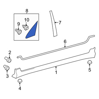 Toyota OE - Right Body A-Pillar Trim Panel Insert