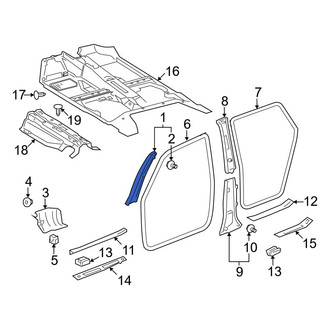 Toyota OE - Left Body A-Pillar Trim Panel