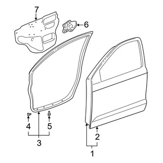 Toyota OE - Front Door - Door & Components