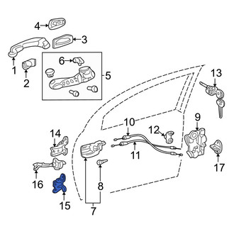 Toyota OE - Front Right Lower Door Hinge