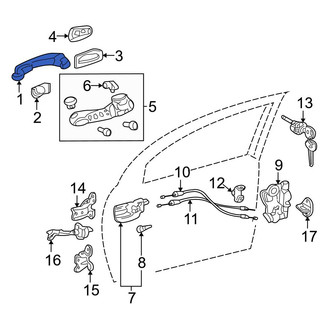 Toyota OE - Rear Outer Exterior Door Handle