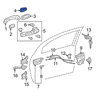 Toyota OE - Front Exterior Door Handle Cover