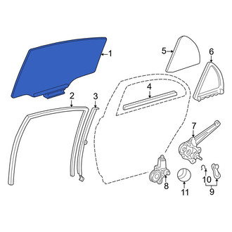Toyota OE - Front Left Door Glass