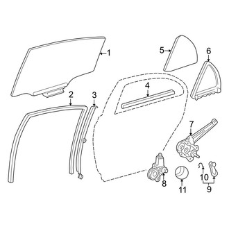 Toyota OE - Rear Door - Glass & Hardware