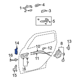 Toyota OE - Rear Left Upper Door Hinge