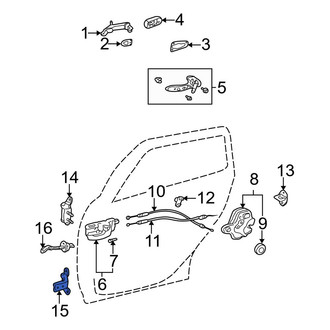 Toyota OE - Rear Right Lower Door Hinge