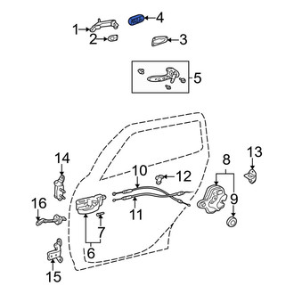 Toyota OE - Rear Exterior Door Handle Cover