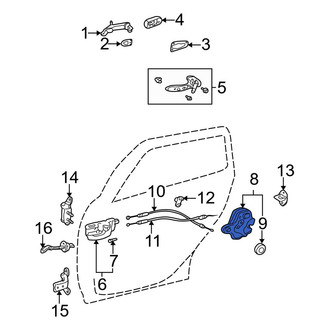 Toyota OE - Rear Left Door Latch Assembly