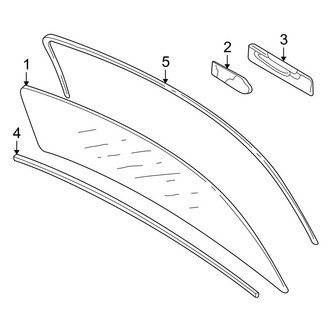 Toyota OE - Back Glass - Glass & Hardware