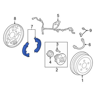 Toyota OE - Rear Drum Brake Shoe