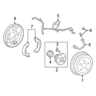 Toyota OE - Rear Suspension - Brake Components (Drum Brakes)