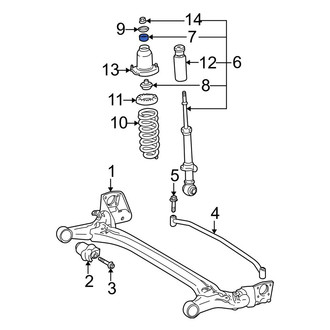 Toyota OE - Rear Suspension Strut Mount Support Ring