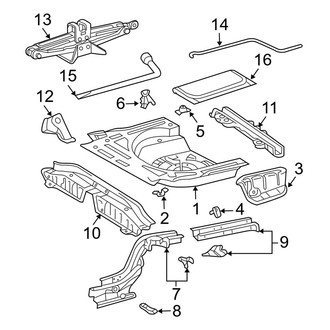 Toyota OE - Rear Body & Floor - Floor & Rails
