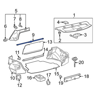 Toyota OE - Rear Right Partition Panel
