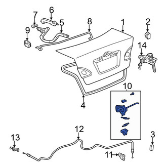 Toyota OE - Rear Deck Lid Latch