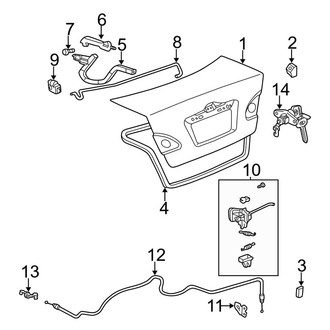 Toyota OE - Trunk Lid - Lid & Components