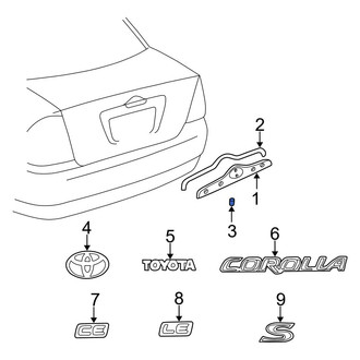 Toyota OE - Rear Deck Lid Emblem