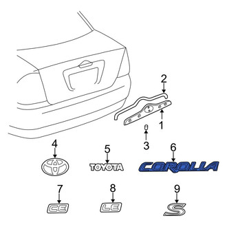 Toyota OE - Rear Deck Lid Emblem