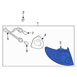 Toyota OE - Rear Left Tail Light Housing