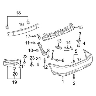 Toyota OE - Rear Bumper - Bumper & Components