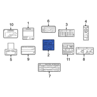 Toyota OE - A/C System Information Label