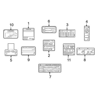 Toyota OE - Information Labels - Labels (1.8L)