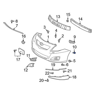 Toyota OE - Bumper Cover Support Rail Clip