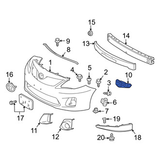 Toyota OE - Front Left Bumper Cover Retainer
