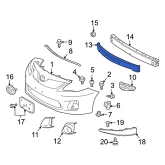 Toyota OE - Front Bumper Impact Absorber