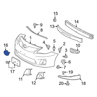 Toyota OE - Front Bumper Cover Emblem