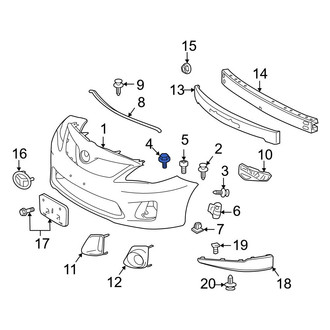Toyota OE - Front Bumper Cover Bolt