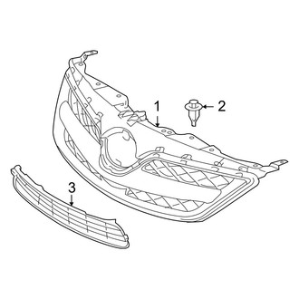 Toyota OE - Grille & Components (With Body Color Molding)